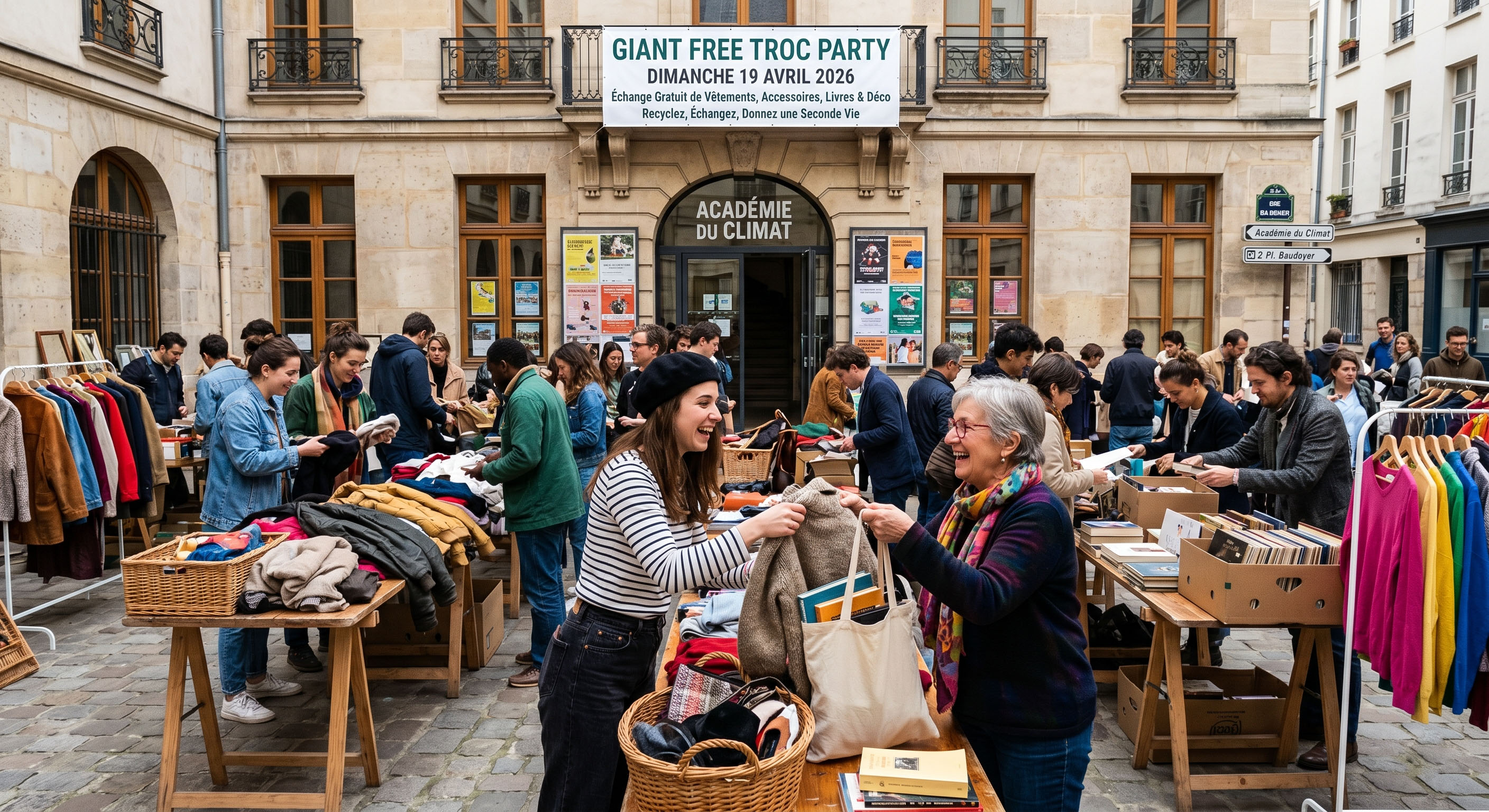 Une surprise "Shopping à Zéro Euro" pendant votre voyage ! Découvrez la mode écoresponsable parisienne à la "Giant Free Troc Party" d'avril